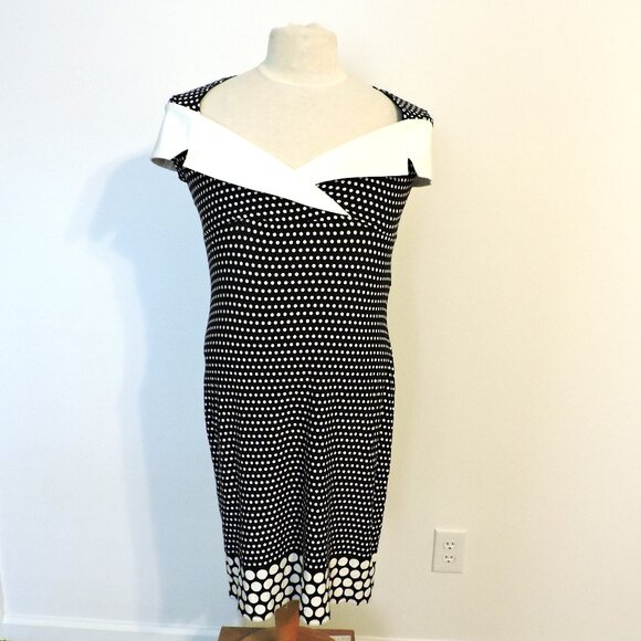 Joseph Ribkoff Polka Dot Dress - Picture 1 of 8